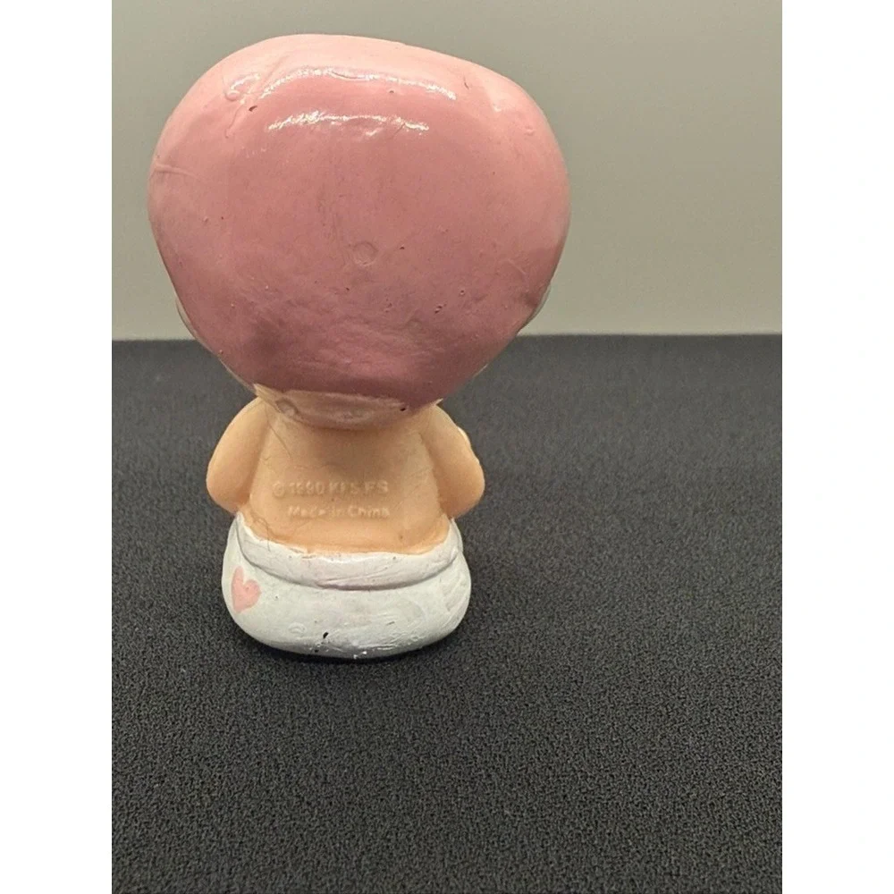 **RARE Vtg Baby Betty Boop‎ Valentine Day Pink Heart Hugs & Kisses Figurine 1990